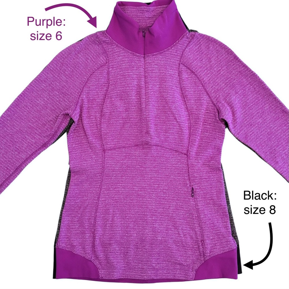 LULULEMON Runderful 1/2 Half Zip Long Sleeve Pullover Top + Small Reusable Bag - Picture 3 of 16